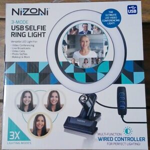 Nizoni 3 Mode USB Selfie Ring Light, New in box